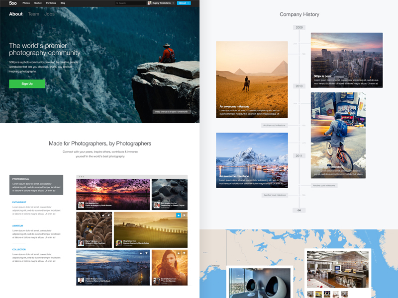 500px about page