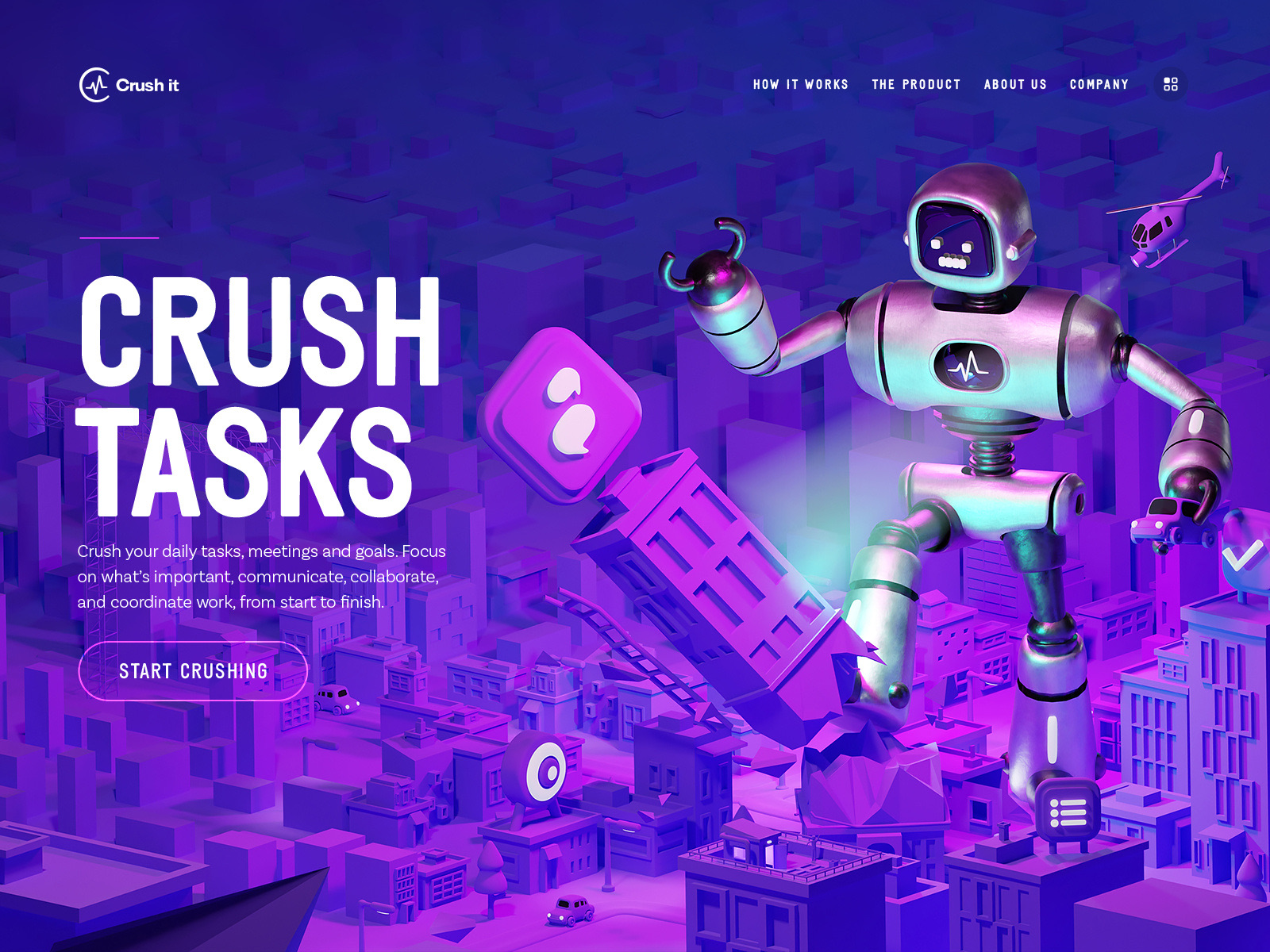 Crush it website design