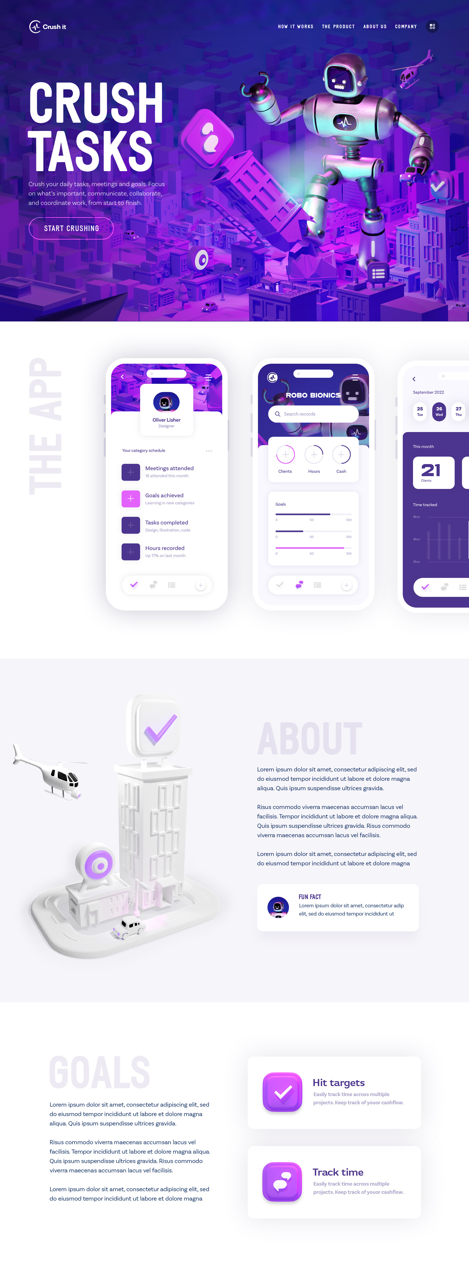 Crush it website design