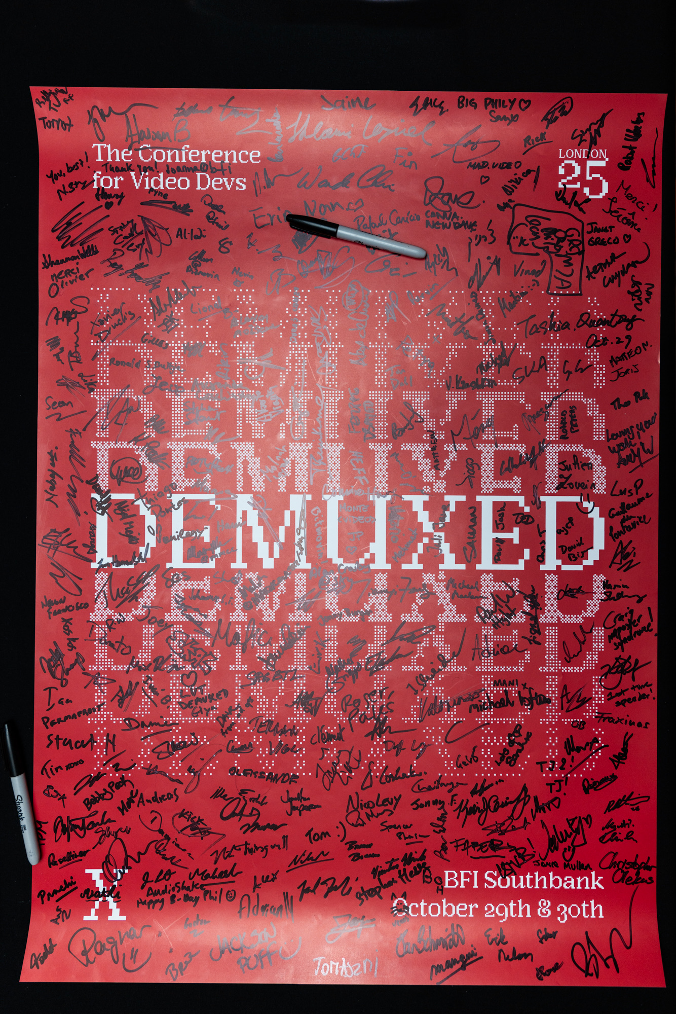 Demuxed 2025 signage at the venue