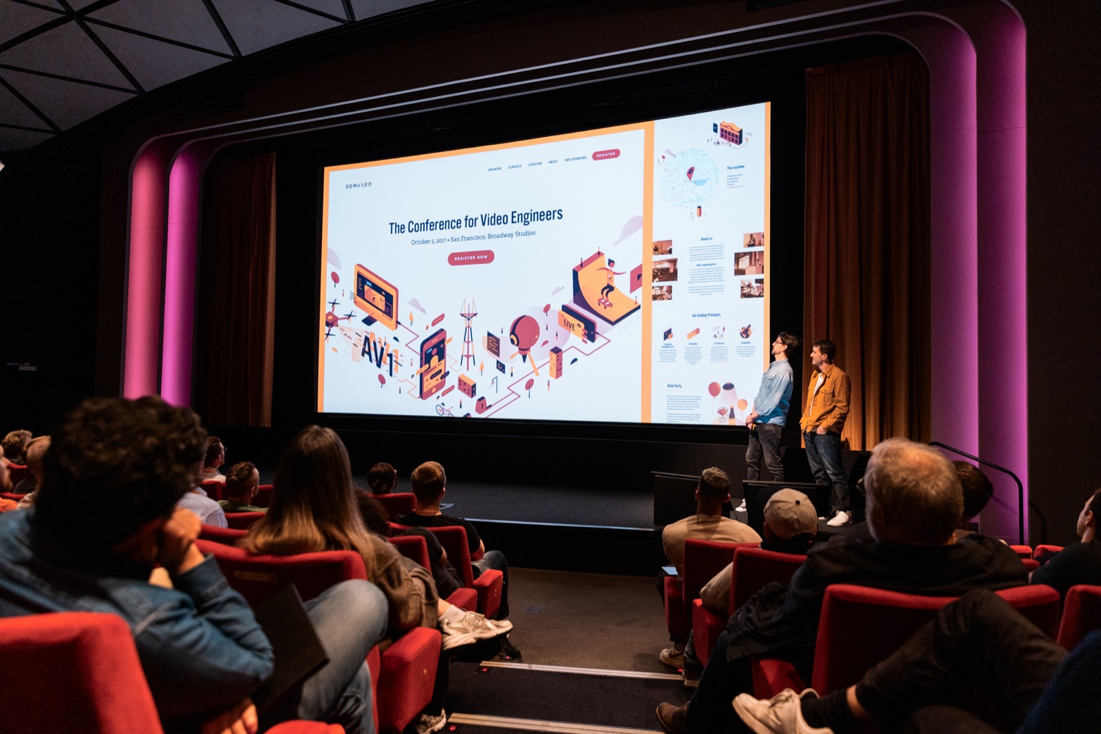 A talk on stage at Demuxed 2025