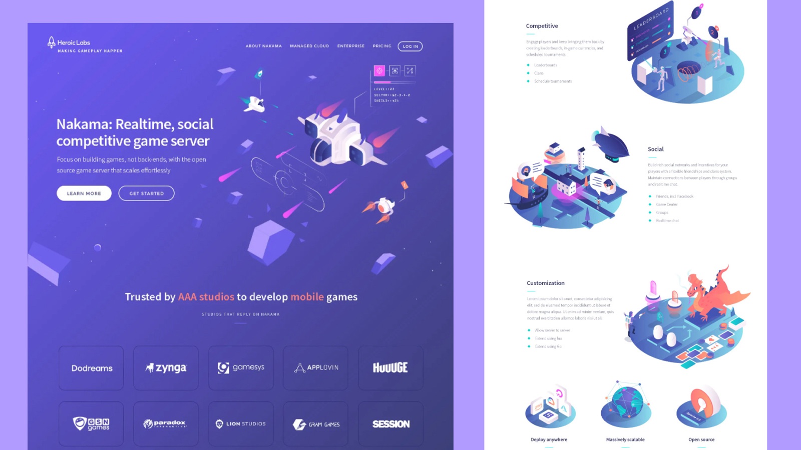 Heroic Labs web pages