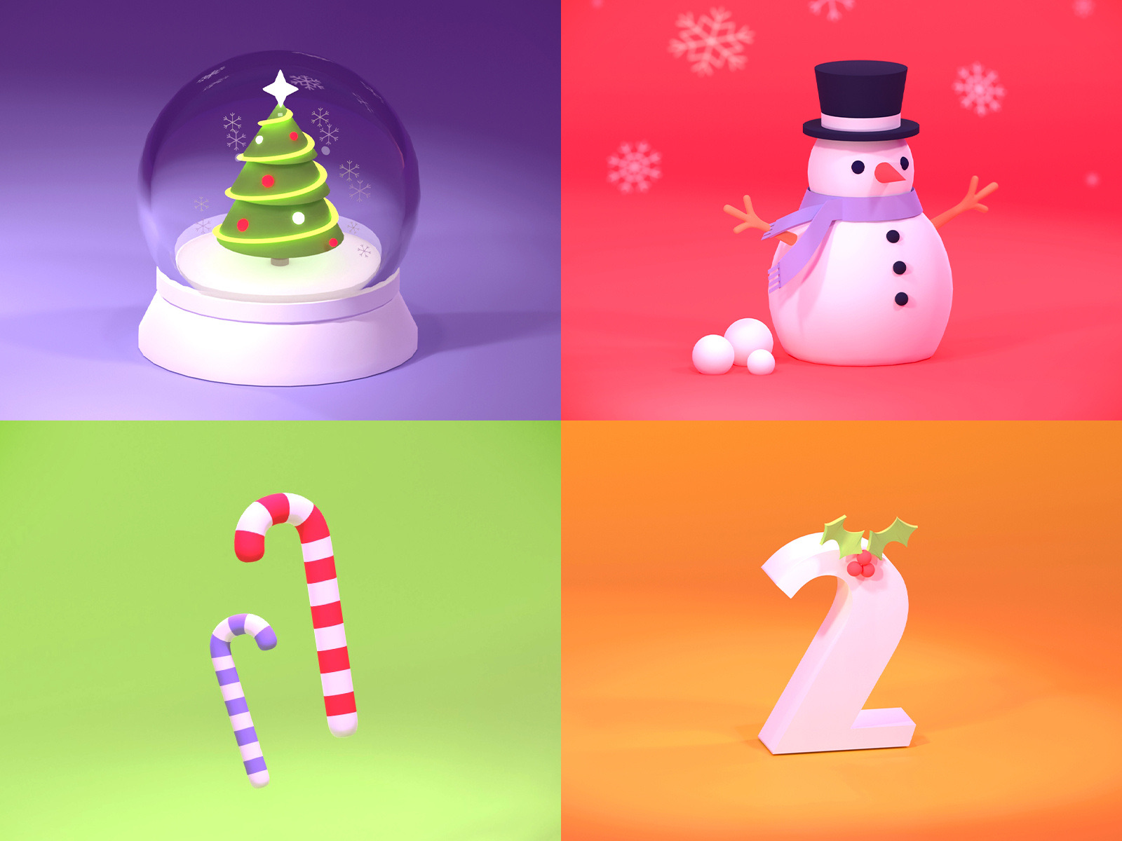 Mibex advent calendar 3d illustrations