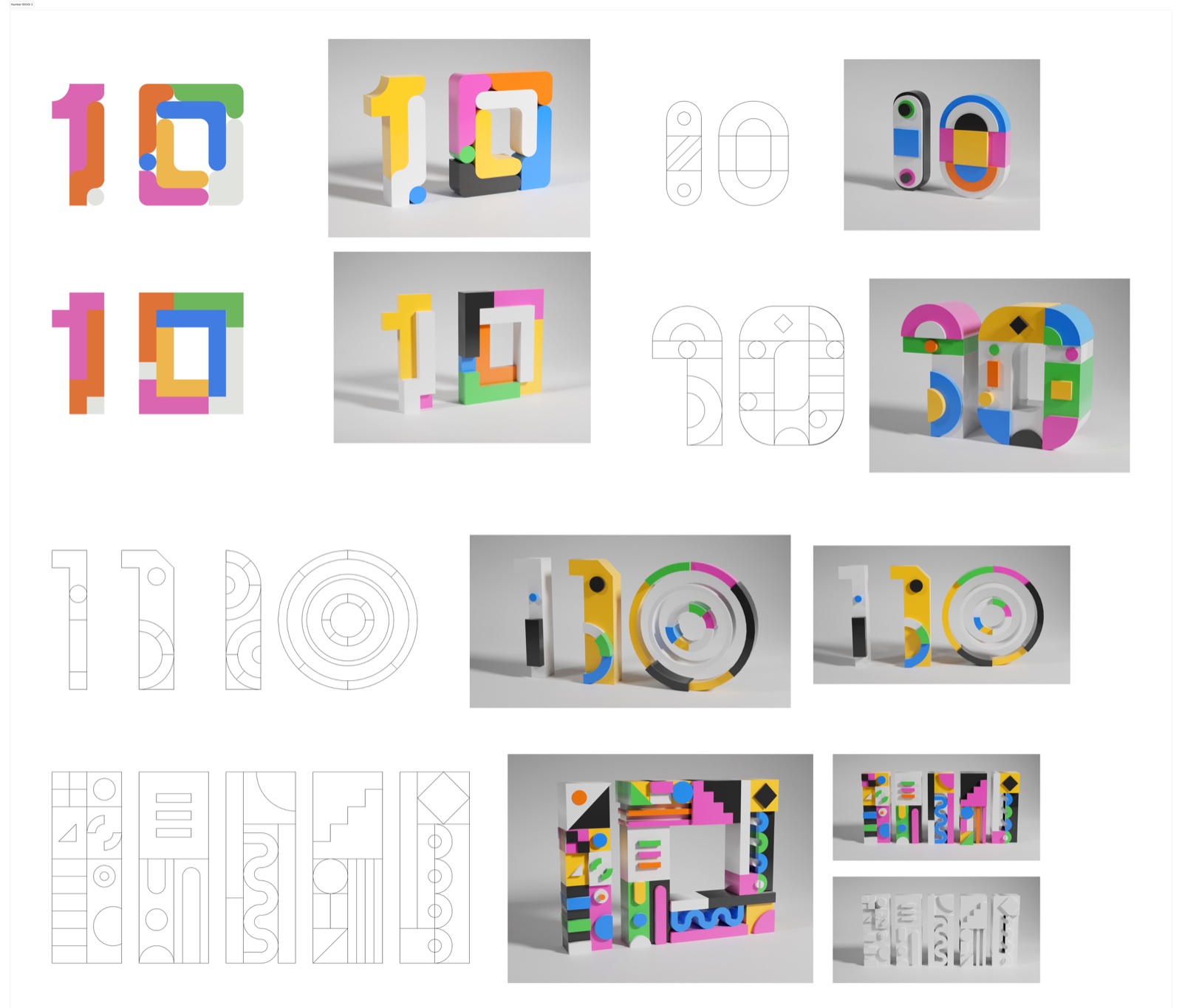 Award ideas, from vector sketches to 3d