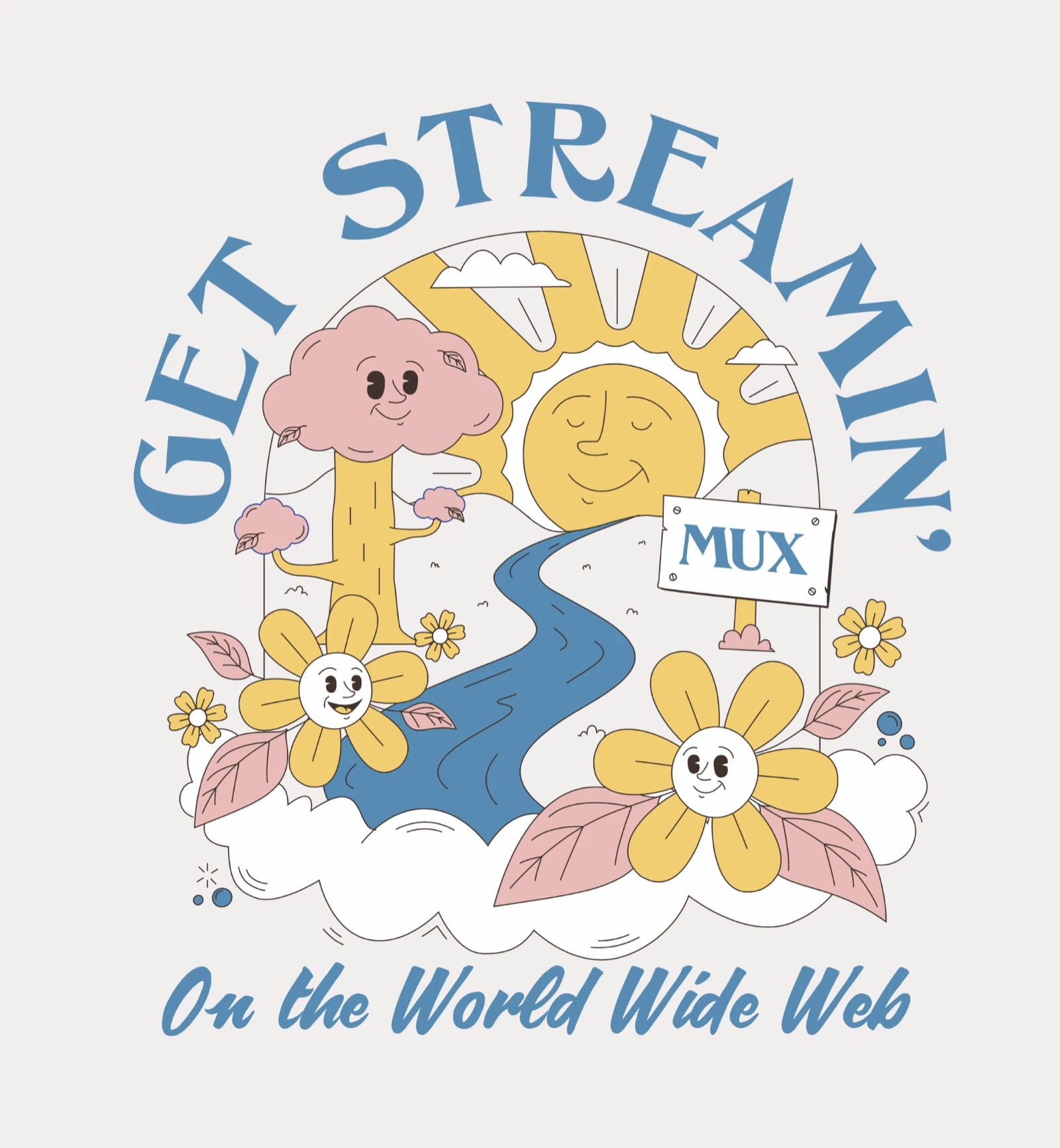 'Get Streamin'' illustration in colour