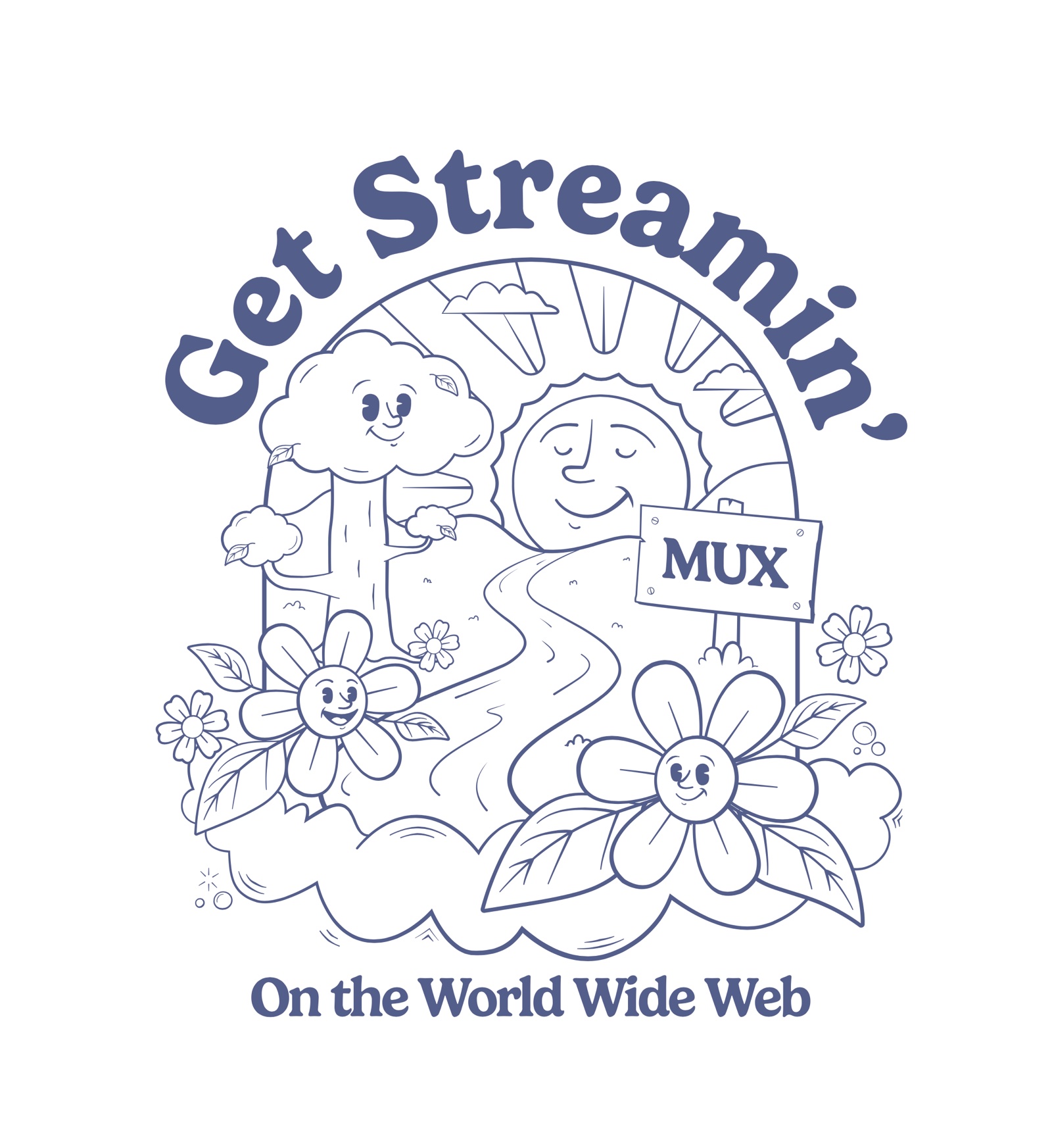'Get Streamin'' line illustration