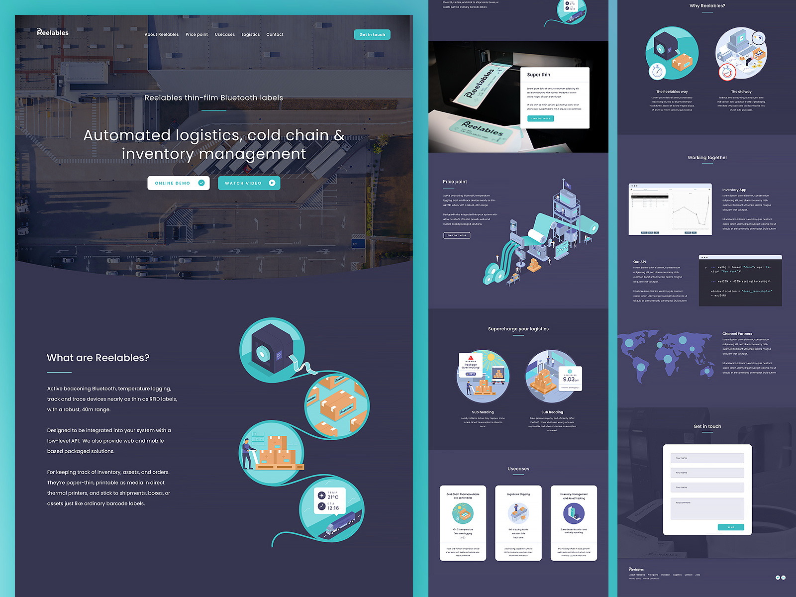 Reelables website design