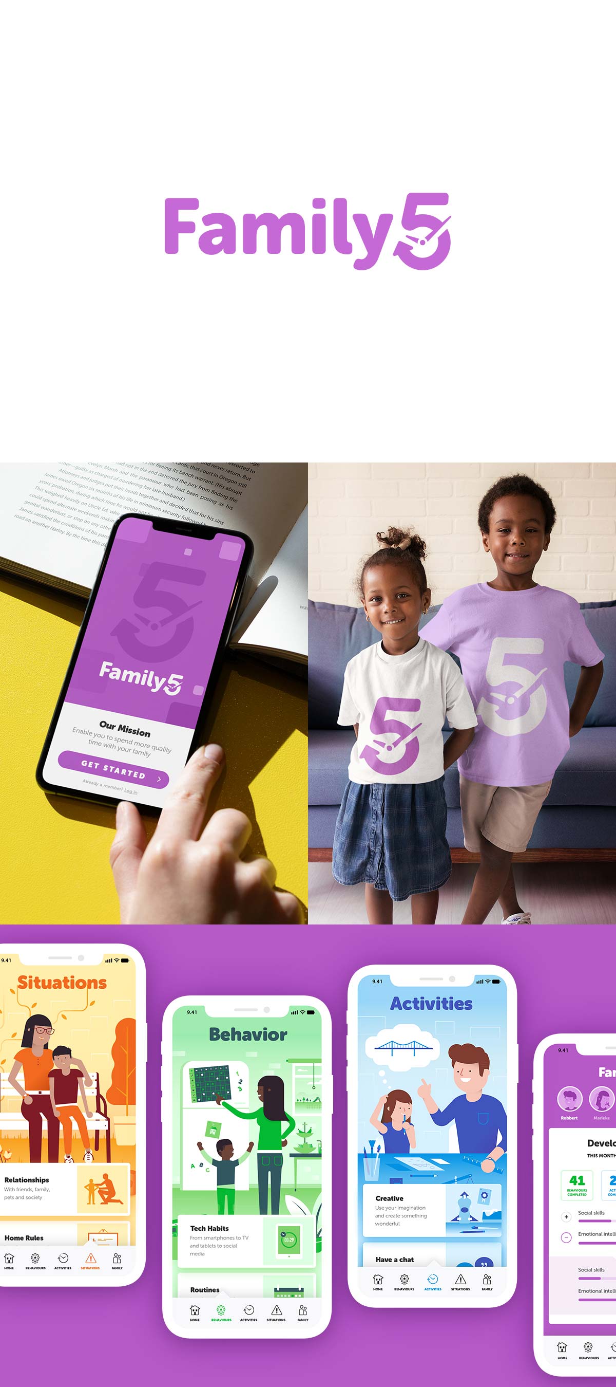 Family 5 branding and app